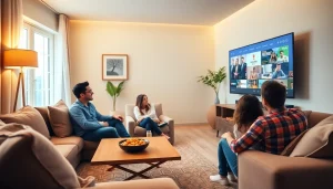 Experience seamless streaming at https://bosstv.ca while relaxing in a cozy living room.