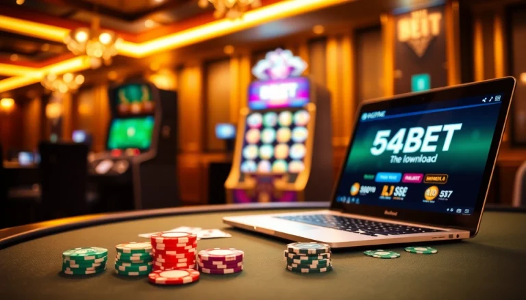 Engage with the 54BET Download for an exclusive online gambling experience with vibrant visuals.