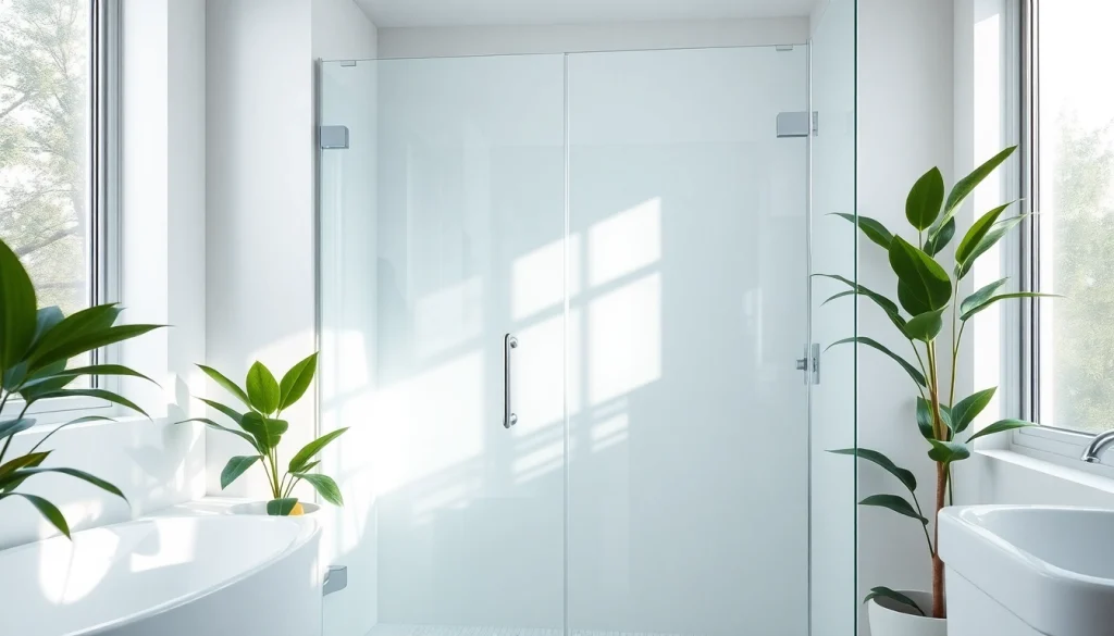 Enhance your bathroom with stylish shower doors uk featuring a frameless design and chrome accents.