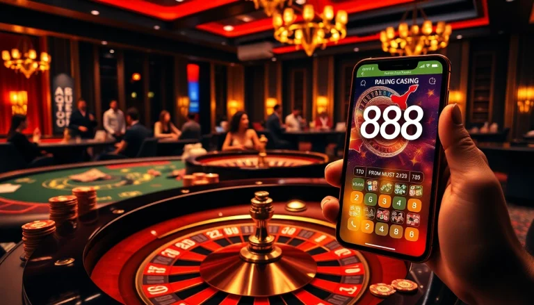 Players engaging in a thrilling game at 88i online casino, showcasing luxury and excitement.