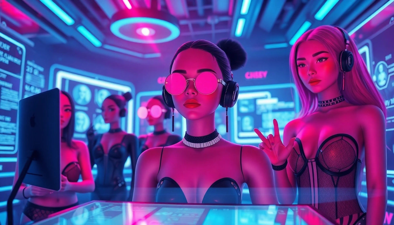 Explore engaging NSFW character AI interactions in a vibrant digital environment.