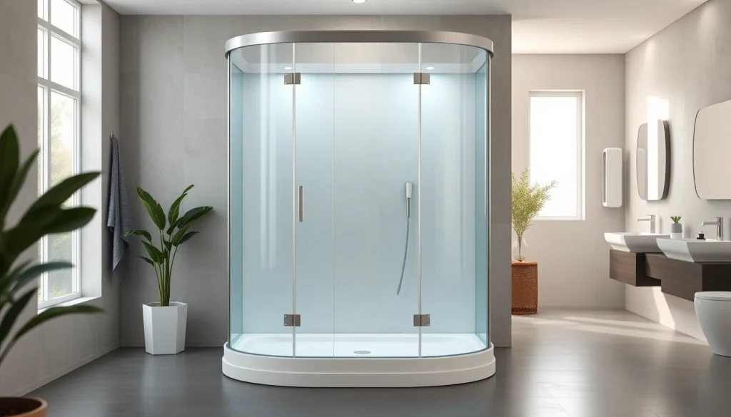 Erleben Sie die sonni Duschkabine 80x80 in einem eleganten Badezimmer-Design mit Glaspaneelen.