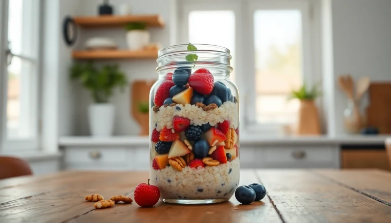 Prepare healthy breakfast in a mason jar at https://masonjarbreakfast.com.