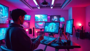 Dynamic AI nsfw creative studio showcasing innovative digital art creation