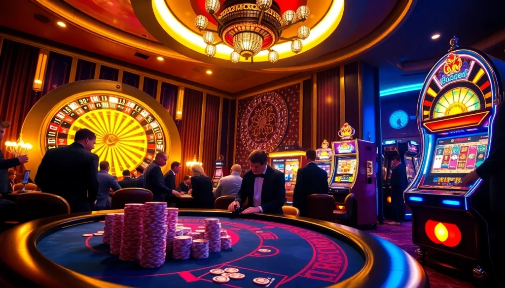 Gamblers enjoying high-stakes poker at a luxurious casino inspired by the hidden wiki.
