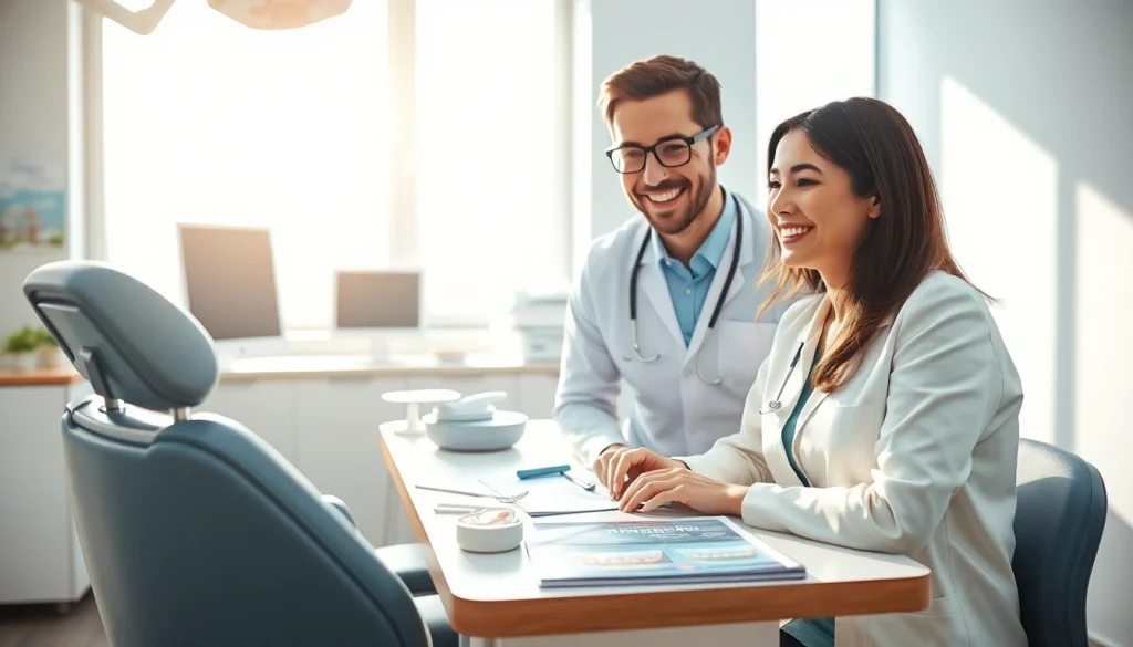 Consultation on affordable mouthpiece orthodontics (マウスピース矯正 安い) at a dental clinic, showcasing a friendly orthodontist and patient.