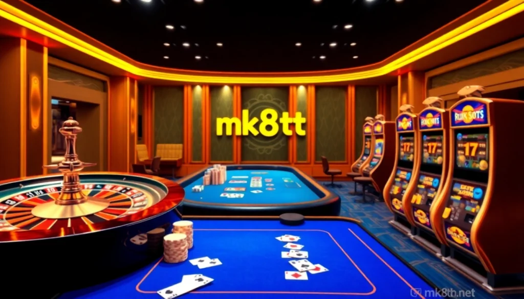 Engage in thrilling gameplay at mk8th.net, featuring exciting poker and roulette action in a luxurious casino setting.