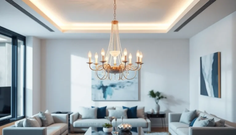 Illuminate your space by shopping ModernLighting with this stunning chandelier in a contemporary setting.