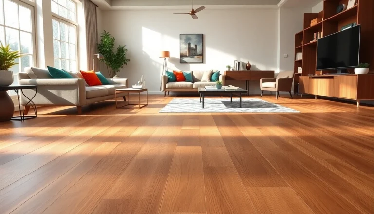 Enhance your home with quality flooring near me in a stylish living room.