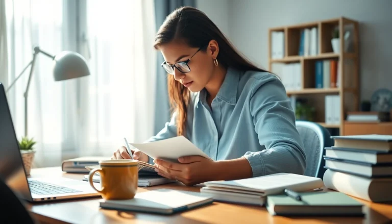 Enhance your remote exam help with focused studying in a cozy home office.